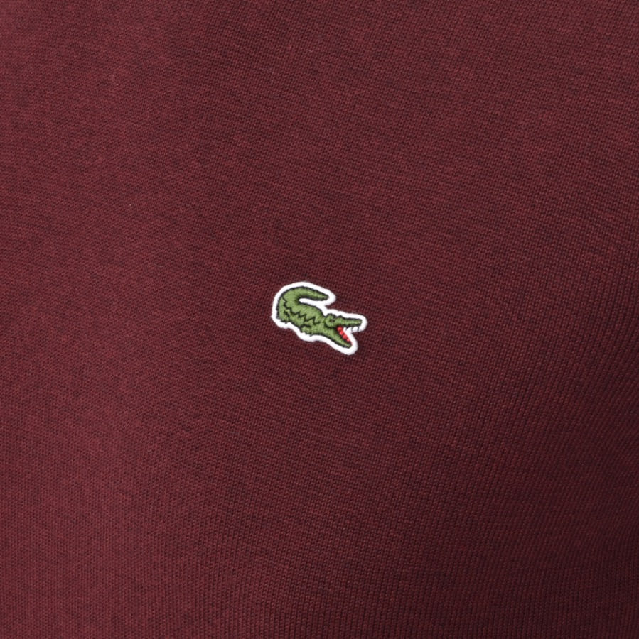 Alternative Image for ProductLacoste Crew Neck Knit Jumper Burgundy3